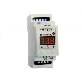 Терморегулятор Rubezh ТР-16/1000 (с датчиком до 1000°C) 16A