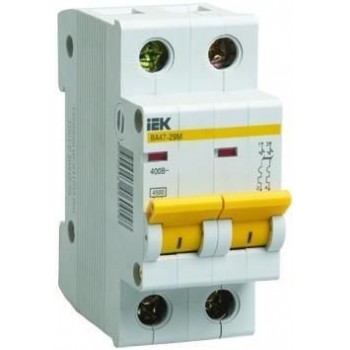 Автоматический выключатель IEK ВА47-29 2P 10A 4,5кА х-ка C