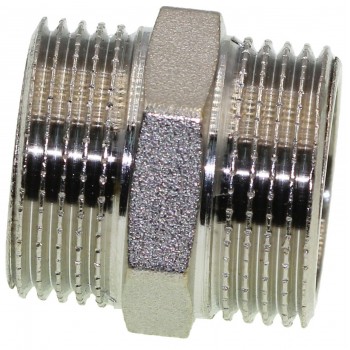 Ниппель латунный никелированный KOER KF.N08 нар-нар 3/4"