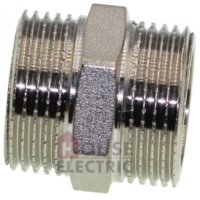 Ниппель латунный никелированный KOER KF.N08 нар-нар 3/4"