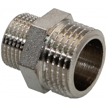 Ниппель редукционный KOER KF.N0406 нар-нар 1/2"x3/8" латунный никелированный