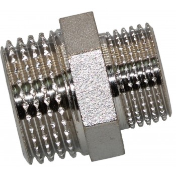 Ниппель редукционный KOER KF.N0406 нар-нар 1/2"x3/8" латунный никелированный