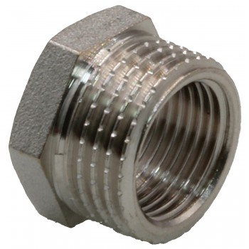 Футорка латунная никелированная KOER KF.F0406 нар-вн 1/2"x3/8"