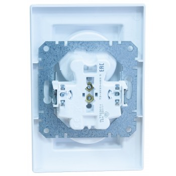 Розетка двойная без заземления Schneider Asfora Белый