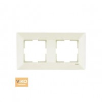 Рамка 2-постовая горизонтальная VIKO Meridian Белый