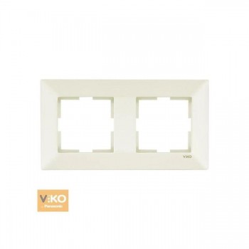Рамка 2-постовая горизонтальная VIKO Meridian Белый