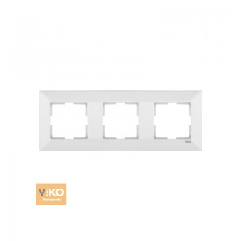 Рамка 3-постовая горизонтальная VIKO Meridian Белый