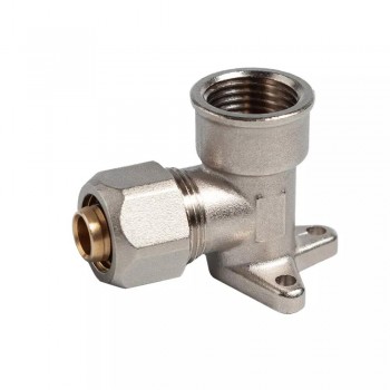 Колено обжимное установочное Ital РВ 16*1/2 для металлопластика с внутренней резьбой