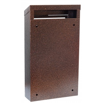 Почтовый металлический ящик индивидуальный коричневый с гербом