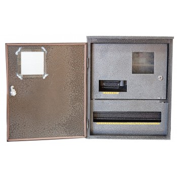 Щиток наружный распределительный Лоза Nova ШМР-3Ф-20Н двухдверный уличный, коричневый