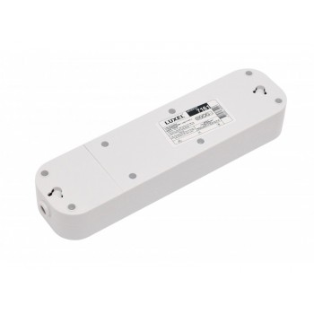 Колодка Luxel Benefice на 3 гнезда с заземлением + USB+Type C белая