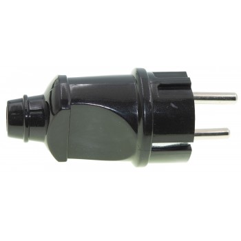 Вилка Titanum TF-PL116G-B прямая с заземлением (черный)