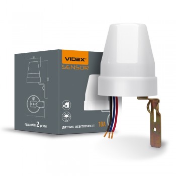 Датчик освещения VIDEX VL-SN02 10A 220V фотометрический  25887
