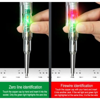 Отвертка индикаторная с прозвонкой электроцепи, на батарейке (2 светодиода)