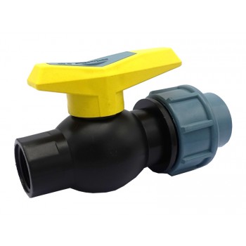 Кран шаровый пластиковый SantehPlast для ПЭ труб d20 с 1/2" внутренней резьбой
