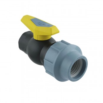 Кран шаровый пластиковый SantehPlast для ПЭ труб d50 с 1 1/2" внутренней резьбой