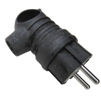 Вилка угловая с кольцом Bemis ВК1-1402-2021 (каучук) 1х16А