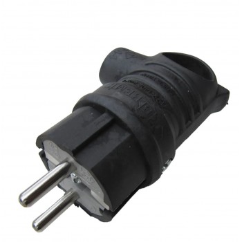 Вилка угловая с кольцом Bemis ВК1-1402-2021 (каучук) 1х16А