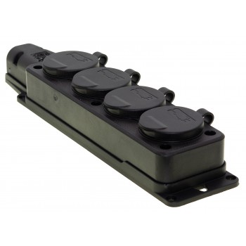 Розетка Bemis BK1-1402-3614 IP54 четверна 1х16А с заземлением