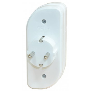 Тройник разветвлитель универсальный Fetih 3 выхода (2+1евро) белый