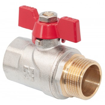 Кран шаровый Raftec RED PN40 вн-нар 3/4" бабочка