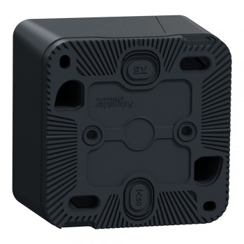 Розетка накладная для электромобиля Schneider Mureva Styl 16А, 250В с заземлением и шторками, черная