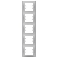 Рамка 5-постовая вертикальная Schneider Electric Sedna Алюминий