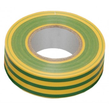 Изоляционная лента 0.18*19mm 20m. желто-зеленая IEK