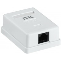 Настенная информационная розетка ITK RJ45, кат.5Е UTP, 1-порт