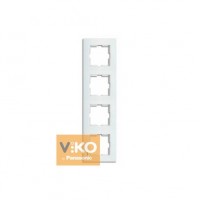 Рамка 4-постовая вертикальная VIKO Karre Белый
