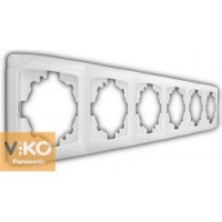 Рамка 5-постовая вертикальная VIKO Carmen белая