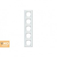 Рамка 5-постовая вертикальная VIKO Karre Белый