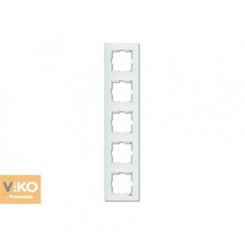 Рамка 5-постовая вертикальная VIKO Karre Белый