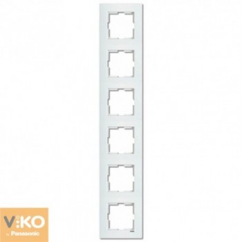 Рамка 6-постовая вертикальная VIKO Karre Белый