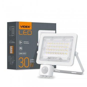 Прожектор LED VIDEX F2e 30W 5000K с датчиком движения и освещенности