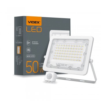 Прожектор LED VIDEX F2e 50W 5000K с датчиком движения и освещенности