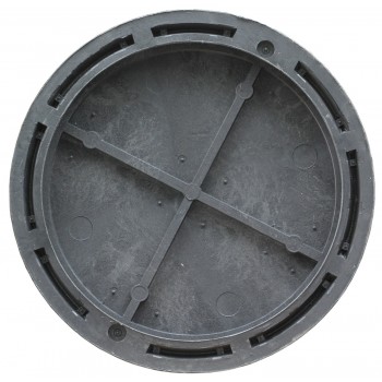 Люк круглый Ruslana EN124 D620 1т полимерпесчаный черный