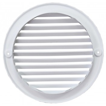 Вентиляционная решетка CKC круглая d200 с фланцем 150мм белая