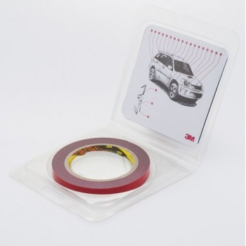 Двухсторонняя клейкая акриловая лента 3М GT6008, серая, 5 м х 0.8 мм х 6 мм