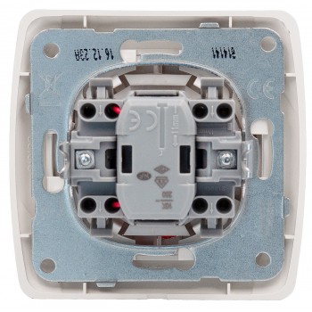 Выключатель двухклавишный с подсветкой VIKO Carmen белый