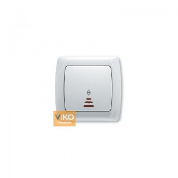 Выключатель 1кл проходной с подсветкой Белый VIKO Carmen
