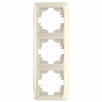 Рамка 3-постовая вертикальная VIKO Carmen Крем