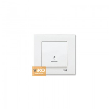 Выключатель 1кл проходной с подсветкой Белый VIKO Karre