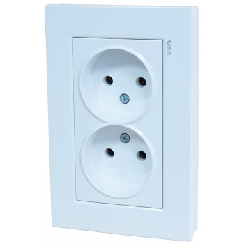 Розетка двойная без заземления Viko Karre Белый
