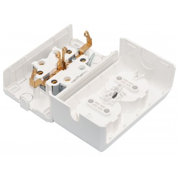 Розетка накладная двойная c заземлением Viko Vera белая