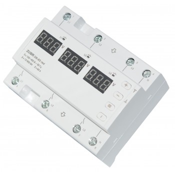 Реле напряжения 3-х фазное ZUBR D6-63 red 63А