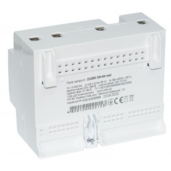 Реле напряжения 3-х фазное ZUBR D6-63 red 63А
