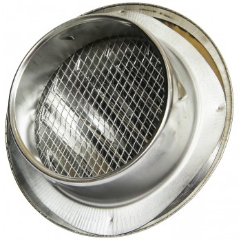 Выход вентиляционный стеновой D100 круглый из нержавеющей стали