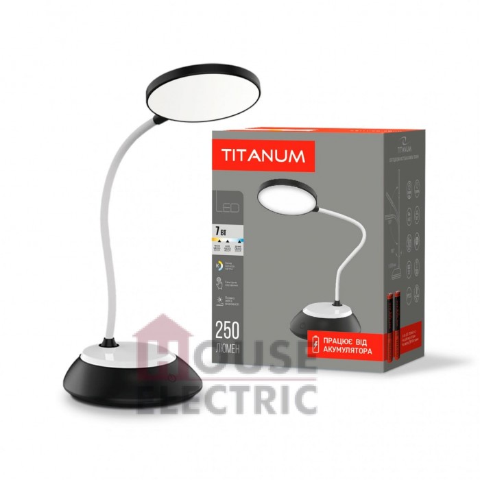 Лампа настольная LED DC3 TITANUM 7W 3000-6500K USB черная