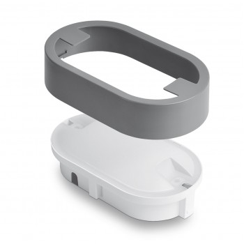 Светодиодный светильник влагозащищенный овальный VIDEX 5000K VL-BH12O-155 IP65 15W серый